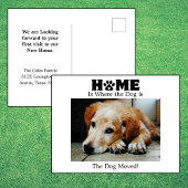 Home is Where to Dog is Moving Aankondiging Briefkaart
