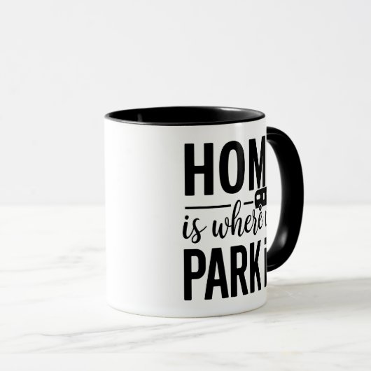 Home Is Where We Park It Camper Quote Mok (Voorkant rechts)