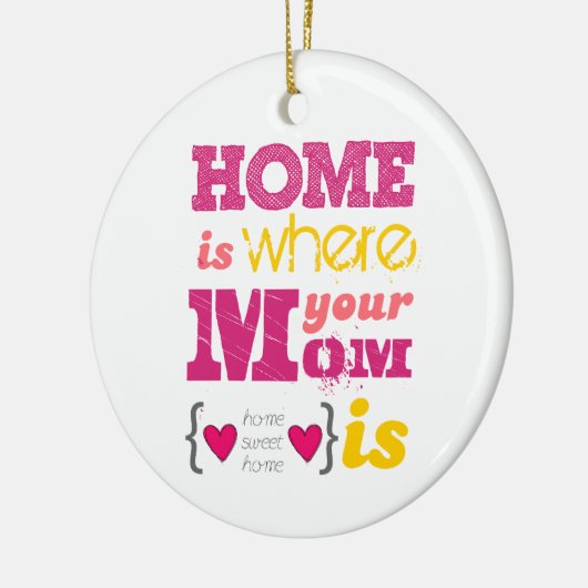 Home is where your mom is keramisch ornament (Links)