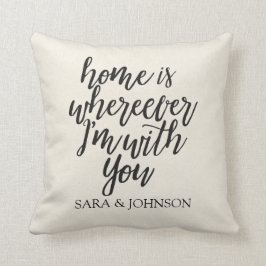 HOME IS WHEREEVER I'M WITH YOU PERALIZED KUSSEN