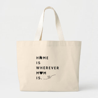 Home Is Wherever Mom Is – Gift For Mom Grote Tote Bag