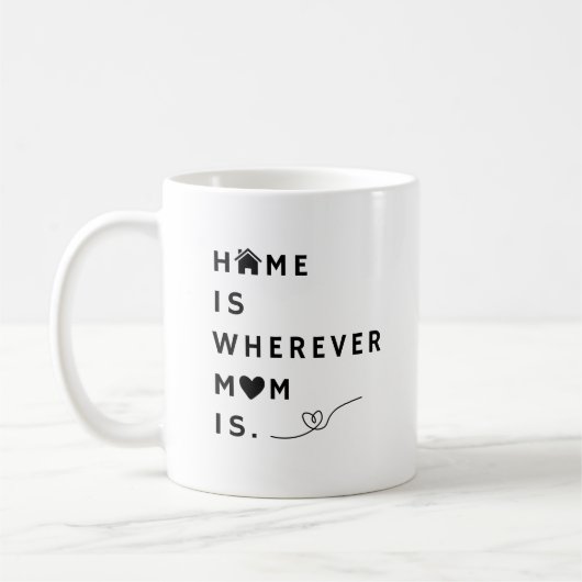 Home Is Wherever Mom Is – Gift For Mom Koffiemok (Links)