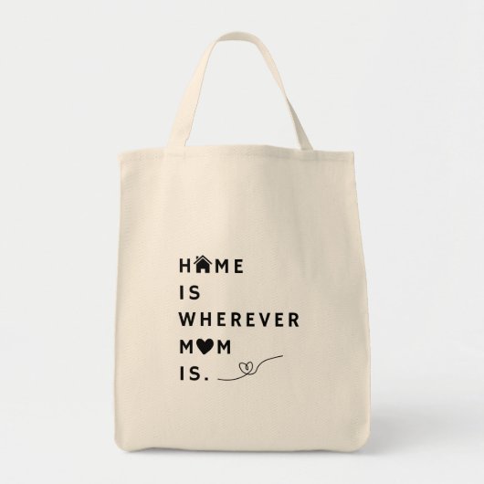 Home Is Wherever Mom Is – Gift For Mom Tote Bag (Voorkant)