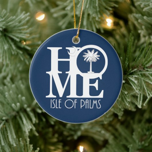 HOME Isle of Palms South Carolina Keramisch Ornament (Boom)