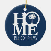HOME Isle of Palms South Carolina Keramisch Ornament (Voorkant)