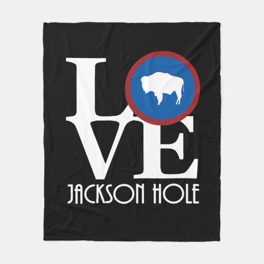 HOME Jackson Hole Wyoming Fleece Deken (Voorkant)