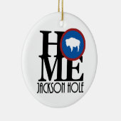 HOME Jackson Hole Wyoming Keramisch Ornament (Rechts)