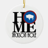HOME Jackson Hole Wyoming Keramisch Ornament (Voorkant)