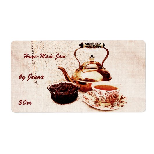 Home-Jam - elk smaakconservenlabel Etiket (Voorkant)