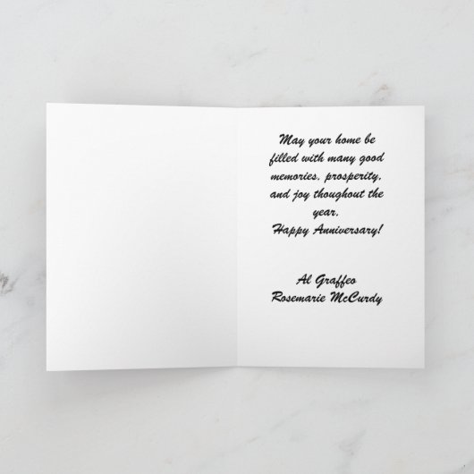 Home Jubileum - Makelaar Groeten Kaart (Binnen)