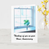 Home Jubileum - Makelaar Groeten Kaart (Gele Bloem)