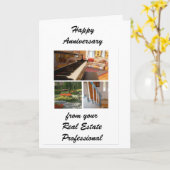 Home Jubileum Makelaar Wenskaart Kaart (Gele Bloem)