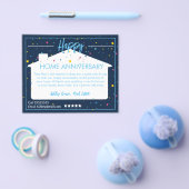 Home Jubileum Real Estate Briefkaarten Flyer (Enkel)