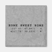 Home | Kaart en aangepaste coördinaten | Grijs Magneet (Voorkant)