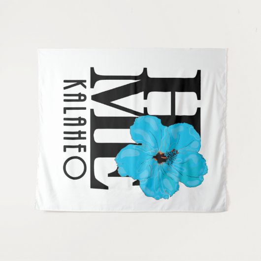 HOME Kalaheo Blue Hibiscus Wandkleed (Voorkant (horizontaal))