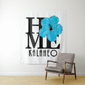HOME Kalaheo Blue Hibiscus Wandkleed (In situ)