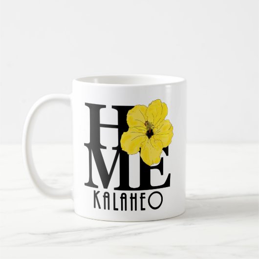 HOME Kalaheo Yellow Hibiscus 11oz Koffiemok (Links)
