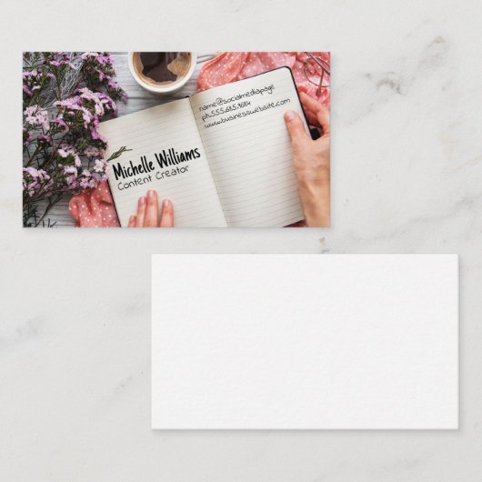 Home Kantoor Desk Werkruimte Visitekaartje (Voorkant / Achterkant)