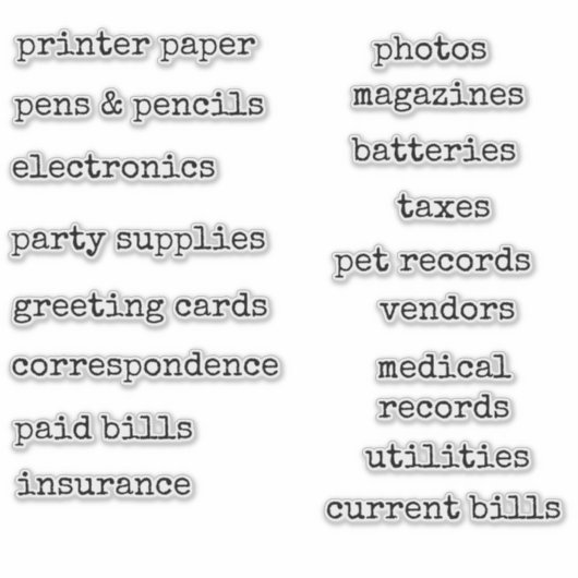 Home Kantoor Labels (Voorkant)