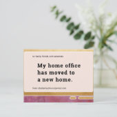 Home Kantoor Nieuw adres Computerscherm verplaatse Aankondigingskaart (Staand voorkant)