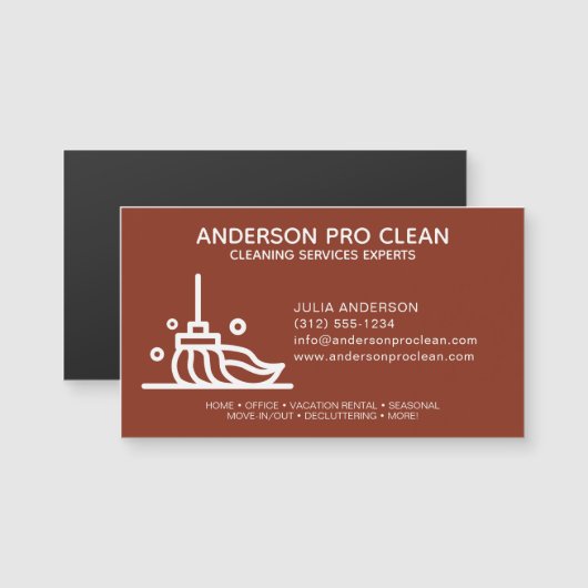 Home & Kantoor Pro Schoonmaak Magnetisch Visitekaa (Voorkant / Achterkant)