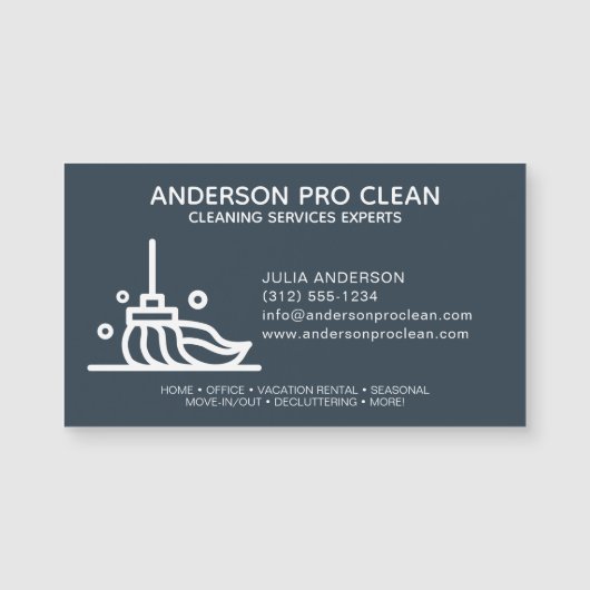 Home & Kantoor Pro Schoonmaak Magnetisch Visitekaa (Voorkant)