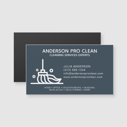 Home & Kantoor Pro Schoonmaak Magnetisch Visitekaa (Voorkant / Achterkant)