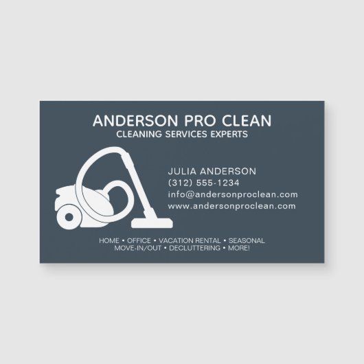 Home & Kantoor Pro Schoonmaak Magnetisch Visitekaa (Voorkant)