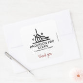 Home & Kantoor Pro Schoonmaak Vierkante Sticker (Envelop)