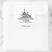 Home & Kantoor Pro Schoonmaak Vierkante Sticker (Tas)