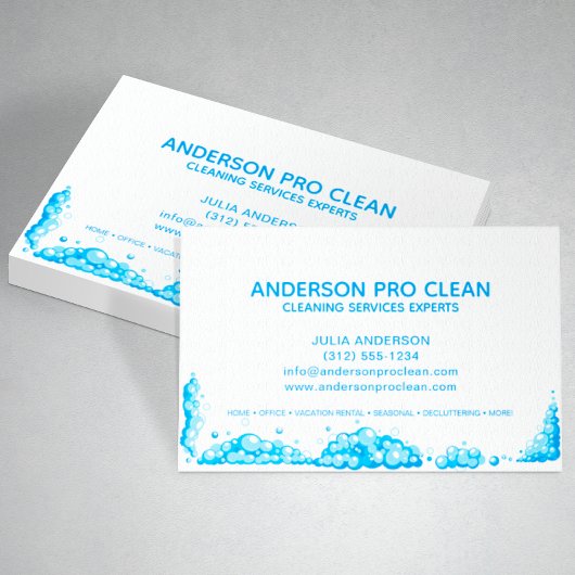 Home & Kantoor Pro Schoonmaakservice Bubbels Visitekaartje