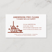 Home & Kantoor Pro Schoonmaakservice Crimson Red Visitekaartje (Voorkant)