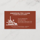 Home & Kantoor Pro Schoonmaakservice Crimson Red Visitekaartje (Voorkant)