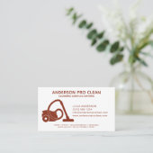 Home & Kantoor Pro Schoonmaakservice Crimson Red Visitekaartje (Staand voorkant)