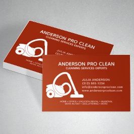 Home & Kantoor Pro Schoonmaakservice Crimson Red Visitekaartje