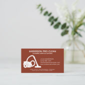 Home & Kantoor Pro Schoonmaakservice Crimson Red Visitekaartje (Staand voorkant)