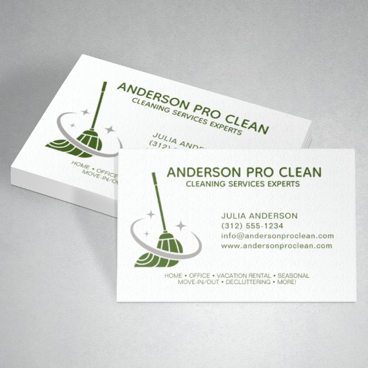 Home & Kantoor Pro Schoonmaakservice Groen Visitekaartje