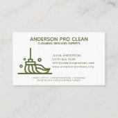 Home & Kantoor Pro Schoonmaakservice Groen Visitekaartje (Voorkant)