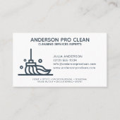 Home & Kantoor Pro Schoonmaakservice Navy Blue Visitekaartje (Voorkant)