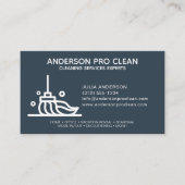 Home & Kantoor Pro Schoonmaakservice Navy Blue Visitekaartje (Voorkant)