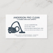 Home & Kantoor Pro Schoonmaakservice Navy Blue Visitekaartje (Voorkant)