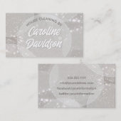 Home & kantoor schoonmaakservice witte glitter visitekaartje (Voorkant / Achterkant)