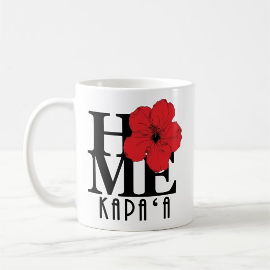 HOME Kapa'a Hawaii Red Hibiscus 11oz Koffiemok (Links)