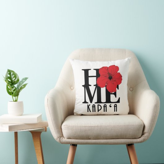 HOME Kapa'a, Hawaii Red Hibiscus Kussen (Stoel)