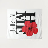 HOME Kapa'a Kawaii RedHibiscs Wandkleed (Voorkant (horizontaal))