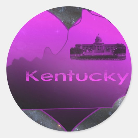 Home Kentucky Ronde Sticker (Voorkant)