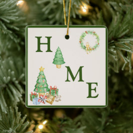 Home Kerstboom Eenvoudig Keramisch Ornament