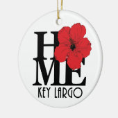 HOME Key Largo Red Hibiscus Keramisch Ornament (Links)