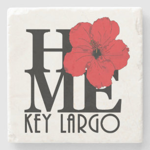 HOME Key Largo Red Hibiscus Stenen Onderzetter