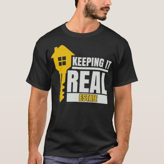 Home Key Real Estate Agent Realtor bewaart het onr T-shirt (Voorkant)